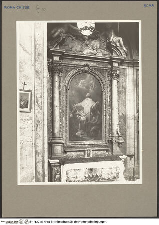 Vorderseite von unbekannt [https://www.deutsche-digitale-bibliothek.de/content/lizenzen/rv-ez/] Die Gründer des TrinitarierordensDer heilige Felix von Valois und zwei Sklaven - Ädikula mit Altarbild, bh162245_recto. Foto: Hutzel, Max.