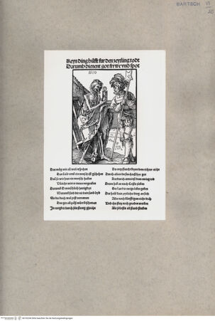 Vorderseite von  [http://creativecommons.org/publicdomain/mark/1.0/] Der Tod und der Landsknecht - , bh163246. Foto.