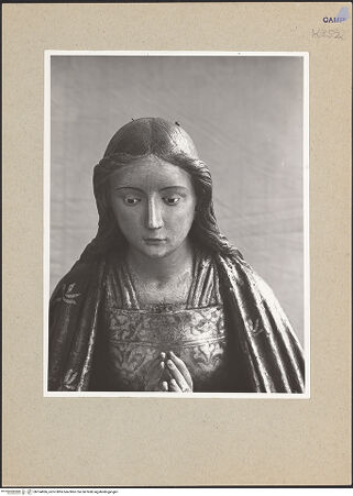 Vorderseite von Sopr. BAS NA [https://www.deutsche-digitale-bibliothek.de/content/lizenzen/rv-ez/] Verehrende Maria - Detail: Kopf, bh164066_recto. Foto.