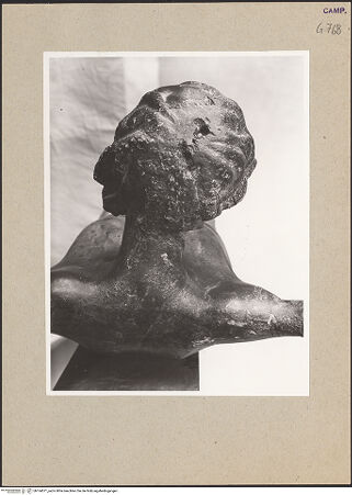 Vorderseite von Soprintendenza Gallerie - Napoli [https://www.deutsche-digitale-bibliothek.de/content/lizenzen/rv-ez/] Gekreuzigter Christus mit Maria und Johannes zu beiden Seiten des Kreuzes - Detail des Kopfes Christi (1450/1470), bh164071_recto. Foto.