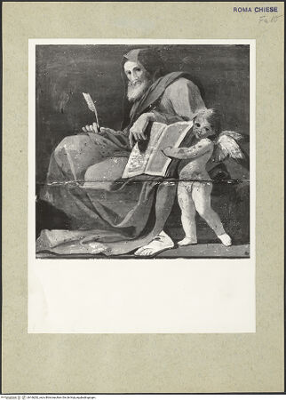 Vorderseite von Rigamonti [https://www.deutsche-digitale-bibliothek.de/content/lizenzen/rv-fz/] Traum Josephs, flankiert von König David und Prophet - Rechte Tafel: Prophet mit Putto, bh166282_recto. Foto.