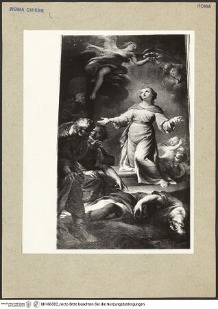 Vorderseite von Bibliotheca Hertziana [https://www.deutsche-digitale-bibliothek.de/content/lizenzen/rv-fz/] Zyklus zur heiligen AgnesDie Heilige erscheint ihren am Grab trauernden Eltern - , bh166302_recto. Foto: Rigamonti.