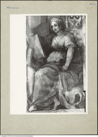 Vorderseite von Rigamonti [https://www.deutsche-digitale-bibliothek.de/content/lizenzen/rv-fz/] Zyklus mit Szenen des alten und des neuen Testaments - Sibylle (Sibilla, parete in fondo), bh166314_recto. Foto.