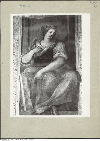 Vorderseite von Rigamonti [https://www.deutsche-digitale-bibliothek.de/content/lizenzen/rv-fz/] Zyklus mit Szenen des alten und des neuen Testaments - Sibylle (Sibilla), bh166316_recto. Foto.