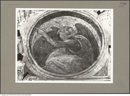 Vorderseite von Bibliotheca Hertziana [https://www.deutsche-digitale-bibliothek.de/content/lizenzen/rv-fz/] KapellenausmalungMedaillon mit Darstellung eines Engels - , bh166602_recto. Foto: Rigamonti.