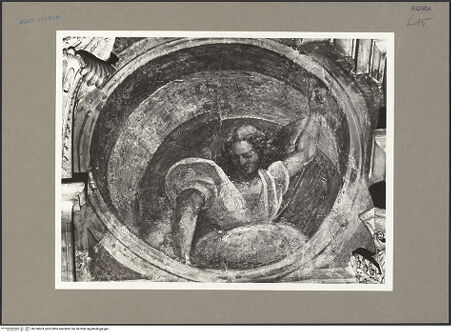 Vorderseite von Bibliotheca Hertziana [https://www.deutsche-digitale-bibliothek.de/content/lizenzen/rv-fz/] KapellenausmalungMedaillon mit Darstellung eines Engels - , bh166603_recto. Foto: Rigamonti.