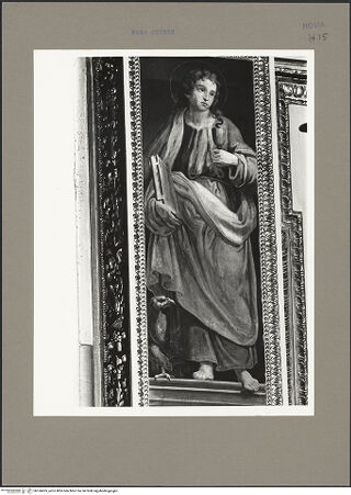 Vorderseite von Bibliotheca Hertziana [https://www.deutsche-digitale-bibliothek.de/content/lizenzen/rv-fz/] Szenen aus dem Marienleben, Evangelisten und ProphetenDer Evangelist Johannes und sein Martyrium - , bh166605_recto. Foto: Rigamonti.