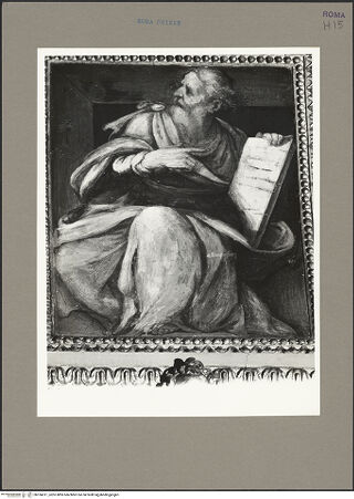 Vorderseite von Bibliotheca Hertziana [https://www.deutsche-digitale-bibliothek.de/content/lizenzen/rv-fz/] Szenen aus dem Marienleben, Evangelisten und ProphetenGottvater und Propheten - Prophet zur rechten Gottvaters (unten), bh166611_recto. Foto: Rigamonti.