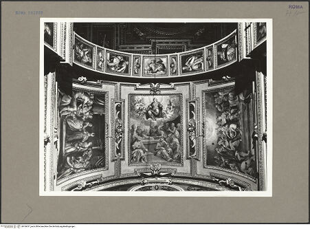 Vorderseite von Bibliotheca Hertziana [https://www.deutsche-digitale-bibliothek.de/content/lizenzen/rv-fz/] Szenen aus dem Marienleben, Evangelisten und Propheten - Gewölbe und Archivolte des Eingangs, bh166617_recto. Foto: Rigamonti.