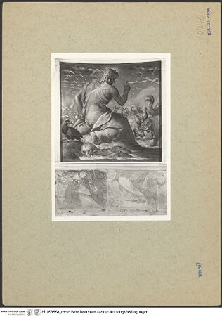 Vorderseite von ICCD [https://www.deutsche-digitale-bibliothek.de/content/lizenzen/rv-ez/] Szenen aus der GenesisErschaffung der Tiere - , bh166668_recto. Foto.