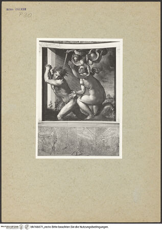 Vorderseite von ICCD [https://www.deutsche-digitale-bibliothek.de/content/lizenzen/rv-ez/] Szenen aus der GenesisVertreibung aus dem Paradies - , bh166671_recto. Foto.