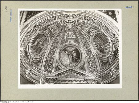 Vorderseite von Bibliotheca Hertziana [https://www.deutsche-digitale-bibliothek.de/content/lizenzen/rv-fz/] Kapellendekoration mit Szenen aus dem Marienleben - Kalotte, bh167062_recto. Foto: Rigamonti.