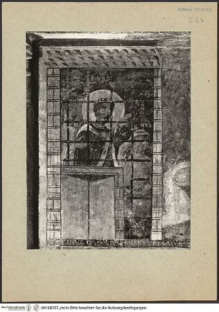 Vorderseite von ICCD [https://rightsstatements.org/page/CNE/1.0/] Szenen aus dem Leben und der Passion Christi, verschiedene Märtyrer und Szenen aus der Vita der Heiligen Urban und CaeciliaVita der Heiligen Urban und Caecilia - Der heilige Urban tauft den Kerkermeister Anolinus, bh168557_recto. Foto.