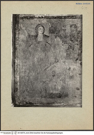 Vorderseite von ICCD [https://rightsstatements.org/page/CNE/1.0/] Szenen aus dem Leben und der Passion Christi, verschiedene Märtyrer und Szenen aus der Vita der Heiligen Urban und CaeciliaVita und Passion Christi - Die drei heiligen Könige folgen dem Stern nach Bethlehem, Ausschnitt: linke Bildhälfte, bh168576_recto. Foto.