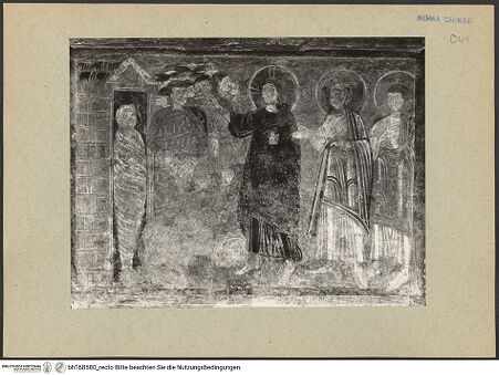 Vorderseite von ICCD [https://rightsstatements.org/page/CNE/1.0/] Szenen aus dem Leben und der Passion Christi, verschiedene Märtyrer und Szenen aus der Vita der Heiligen Urban und CaeciliaVita und Passion Christi - Die Auferweckung des Lazarus, bh168580_recto. Foto.