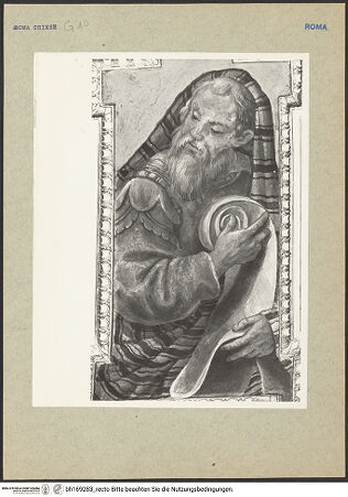 Vorderseite von Rigamonti [https://rightsstatements.org/page/CNE/1.0/] Marienzyklus in der Cappella FerrerPropheten - ein Prophet, bh169283_recto. Foto: Rigamonti.