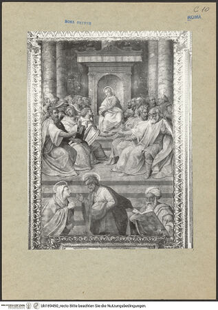 Vorderseite von Bibliotheca Hertziana [https://www.deutsche-digitale-bibliothek.de/content/lizenzen/rv-fz/] Christus unter den Schriftgelehrten - Gesamtansicht, bh169450_recto. Foto (digital).