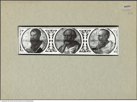 Vorderseite von Bibliotheca Hertziana [https://www.deutsche-digitale-bibliothek.de/content/lizenzen/rv-fz/] Die zwölf Aposteldrei Apostel - , bh169463_recto. Foto.