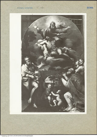 Vorderseite von Rigamonti [https://www.deutsche-digitale-bibliothek.de/content/lizenzen/rv-fz/] Die Dreifaltigkeit erscheint den Heiligen Bartolomäus und Nikolaus von Bari - , bh169472_recto. Foto.