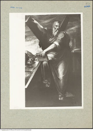 Vorderseite von Bibliotheca Hertziana [https://www.deutsche-digitale-bibliothek.de/content/lizenzen/rv-fz/] Der heilige Andreas - Gesamtaufnahme, bh169896_recto. Foto: Rigamonti.