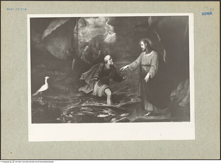 Vorderseite von Bibliotheca Hertziana [https://www.deutsche-digitale-bibliothek.de/content/lizenzen/rv-fz/] Der wundersame Fischzug (?)/ Petrus wandelt auf dem Wasser - Gesamtaufnahme, bh169897_recto. Foto: Rigamonti.