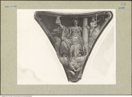 Vorderseite von Bibliotheca Hertziana [https://www.deutsche-digitale-bibliothek.de/content/lizenzen/rv-fz/] Triumph der KardinaltugendenFortitudo - Gesamtansicht, bh169901_recto. Foto: Rigamonti.