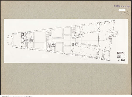 Vorderseite von Bibliotheca Hertziana [https://www.deutsche-digitale-bibliothek.de/content/lizenzen/rv-fz/] Dokumentation: Pläne und GrundrisseSerie von Planzeichnungen zum Palazzo Zuccari - Pianta Debold / v. Petz Nr. 4, bh169929_recto. Foto.