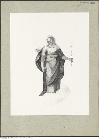 Vorderseite von Hutzel, Max [https://www.deutsche-digitale-bibliothek.de/content/lizenzen/rv-fz/] Fresken im TreppenhausEine Märtyrerin - , bh169944_recto. Foto: Hutzel, Max.