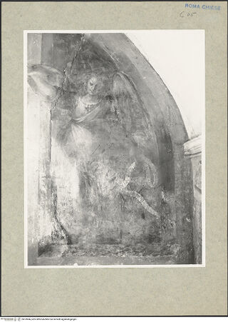 Vorderseite von Hutzel, Max [https://www.deutsche-digitale-bibliothek.de/content/lizenzen/rv-fz/] Fresken im TreppenhausZwei Engel - rechter Engel, bh169946_recto. Foto: Hutzel, Max.