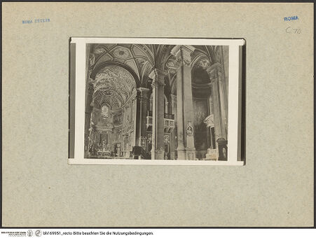 Vorderseite von unbekannt [https://www.deutsche-digitale-bibliothek.de/content/lizenzen/rv-ez/] Santa Maria dell'AnimaMittelschiff - Mittelschiff, Chor und Abschlußwand des rechten Seitenschiffes, bh169951_recto. Foto.