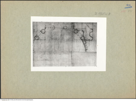 Vorderseite von Sopr. BAS FI [https://www.deutsche-digitale-bibliothek.de/content/lizenzen/rv-ez/] Grundrissstudie zum Neubau des Petersdoms: Pfeiler des Kuppelraums mit Kolossalsäulen - Ausschnitt, bh170356_recto. Foto.