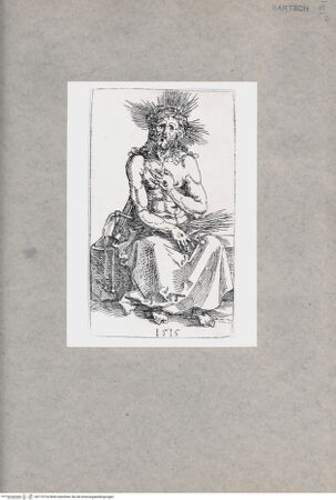 Vorderseite von  [http://creativecommons.org/publicdomain/mark/1.0/] Der Schmerzensmann, sitzend - , bh170724. Foto.