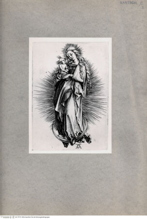 Vorderseite von  [http://creativecommons.org/publicdomain/mark/1.0/] Maria mit langem Haar auf der Mondsichel - , bh170731. Foto.