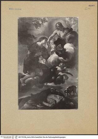 Vorderseite von G.F.N. [https://www.deutsche-digitale-bibliothek.de/content/lizenzen/rv-ez/] Der heilige Rochus - , bh174706_recto. Foto.