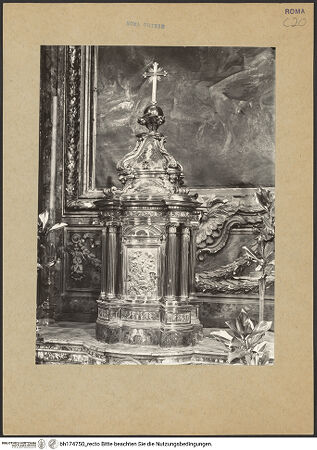 Vorderseite von ICCD [https://www.deutsche-digitale-bibliothek.de/content/lizenzen/rv-ez/] Tabernakel in Tempiettoform - , bh174750_recto. Foto.