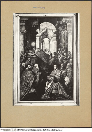 Vorderseite von ICCD (GFN) [https://www.deutsche-digitale-bibliothek.de/content/lizenzen/rv-ez/] Gregorsmesse - Gesamtansicht, bh174829_recto. Foto.