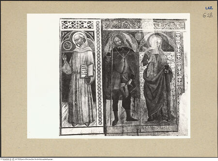 Vorderseite von Getty Research Institute [https://www.deutsche-digitale-bibliothek.de/content/lizenzen/rv-ez/] HeiligendarstellungenDie heiligen Rochus und Bibiana - Gesamtansicht, bh175365_recto. Foto: Hutzel, Max.