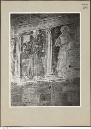 Vorderseite von Getty Research Institute? [https://www.deutsche-digitale-bibliothek.de/content/lizenzen/rv-ez/] Zwei Darstellungen des heiligen Bernhard - Ostseite, bh177024_recto. Foto: Hutzel, Max.