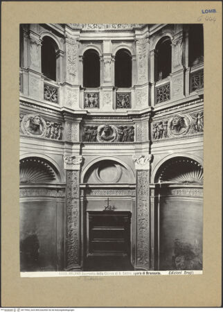 Vorderseite von Alinari [https://www.deutsche-digitale-bibliothek.de/content/lizenzen/rv-ez/] Santa Maria presso San SatiroSakristei - , bh179592_recto. Foto.