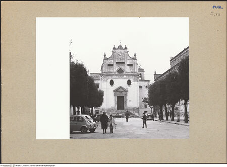Vorderseite von Bibliotheca Hertziana [https://www.deutsche-digitale-bibliothek.de/content/lizenzen/rv-fz/] Santa Maria delle Domicane - Fassade, bh180431_recto. Foto: Lehmann-Brockhaus, Otto.