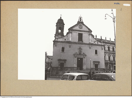 Vorderseite von Bibliotheca Hertziana [https://www.deutsche-digitale-bibliothek.de/content/lizenzen/rv-fz/] Chiesa Matrice - Fassade, bh180582_recto. Foto: Lehmann-Brockhaus, Otto.