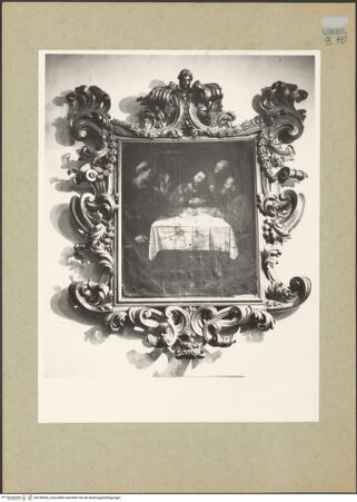 Vorderseite von Getty Research Institute [https://www.deutsche-digitale-bibliothek.de/content/lizenzen/rv-ez/] Gastmahl in Emmaus - Gesamtansicht (mit Rahmen), bh180936_recto. Foto: Hutzel, Max.