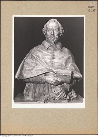 Vorderseite von Sopr. BAS NA [https://www.deutsche-digitale-bibliothek.de/content/lizenzen/rv-ez/] Büste des Kardinals Gennaro Filomarino - Gesamtansicht, bh182520_recto. Foto.