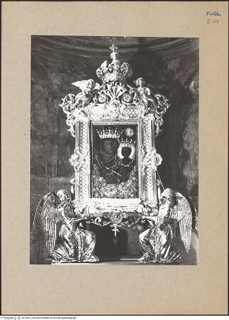 Vorderseite von Sopr. BAS BA [https://www.deutsche-digitale-bibliothek.de/content/lizenzen/rv-ez/] Madonna (sog. Madonna della Fonte) - Gesamtansicht (vor der Restaurierung), bh183397_recto. Foto.