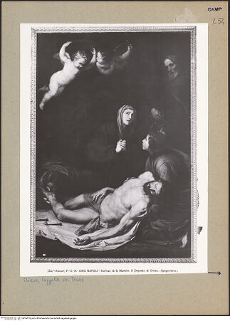 Vorderseite von Alinari [https://www.deutsche-digitale-bibliothek.de/content/lizenzen/rv-ez/] Die Trauer der Angehörigen und Freunde um Christus - Gesamtansicht, bh184118_recto. Foto.