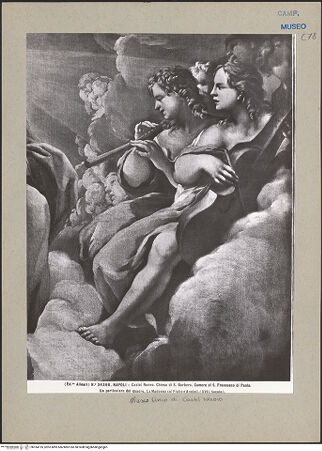 Vorderseite von Alinari [https://www.deutsche-digitale-bibliothek.de/content/lizenzen/rv-ez/] Madonna mit musizierenden Engel - Detail: Engel rechts, bh184135_recto. Foto.