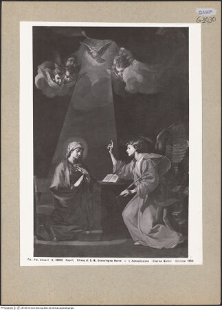 Vorderseite von Alinari [https://www.deutsche-digitale-bibliothek.de/content/lizenzen/rv-ez/] Verkündigung - Gesamtansicht, bh184144_recto. Foto.