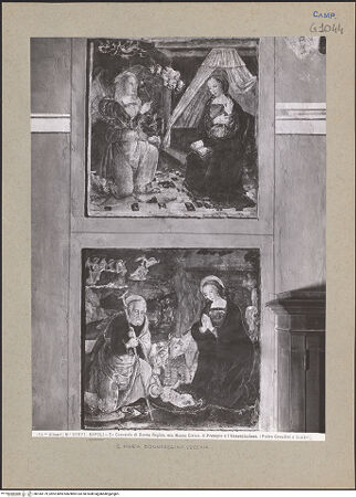 Vorderseite von Alinari [https://www.deutsche-digitale-bibliothek.de/content/lizenzen/rv-ez/] Verkündigung und Geburt Christi - Gesamtansicht, bh184179_recto. Foto.