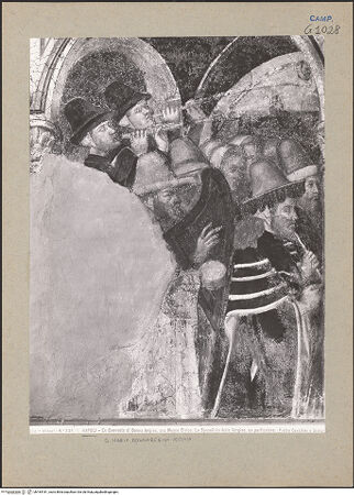 Vorderseite von Alinari [https://www.deutsche-digitale-bibliothek.de/content/lizenzen/rv-ez/] Szenen aus dem Leben der heiligen Elisabeth von ThüringenHochzeit und Jugend - Hochzeit der heiligen Elisabeth, Detail, linke Seite, bh184181_recto. Foto.