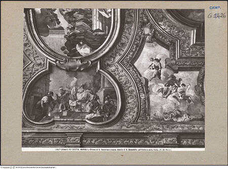 Vorderseite von Alinari [https://www.deutsche-digitale-bibliothek.de/content/lizenzen/rv-ez/] Szenen aus dem Leben des heiligen Benedikt von NursiaDer heilige Benedikt setzt durch ein Wunder das zerbrochene Sieb seiner Amme Cyrilla wieder zusammen - Gesamtansicht, bh184194_recto. Foto.